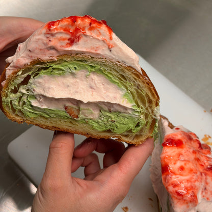 Strawberry Matcha Croissant