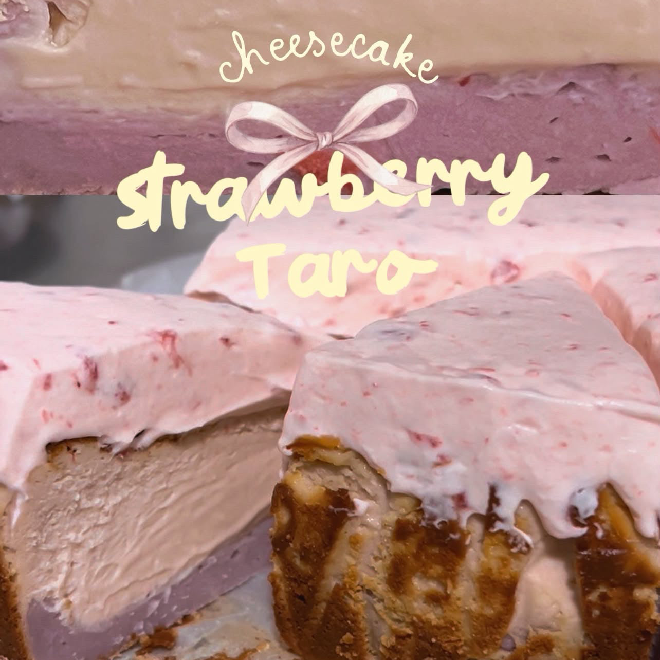Strawberry Taro Cheesecake